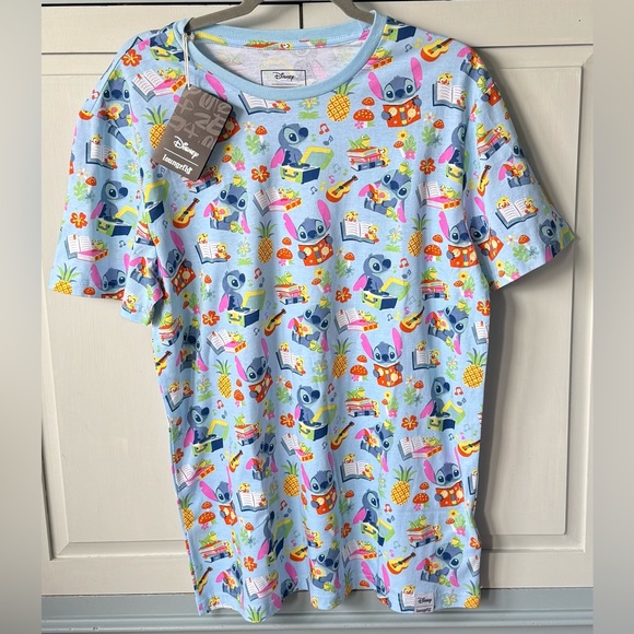 Loungefly Tops - Loungefly Disney Lilo & Stitch Unisex Graphic Tee Shirt Size S M L 3X Frogs NWT